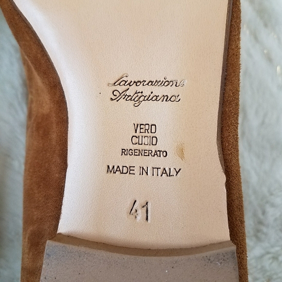 Riccardo Boccia Clodette Pointed Suede Flats - Picture 3 of 5